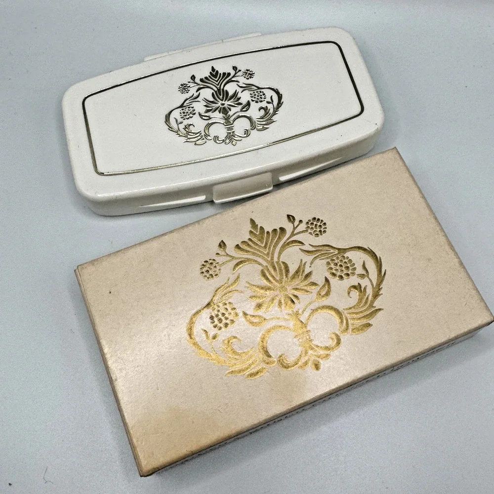 Vintage Avon 1960s Ultra-Sheer Compact Mirror Pressed Powder Mirrored